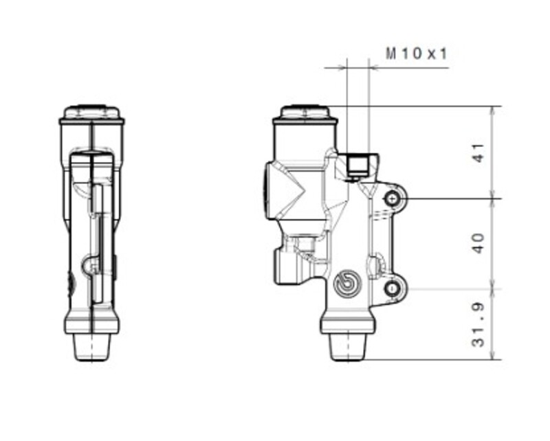 Maître-Cylindre de Frein Arrière BREMBO Ø13mm Titane (Châssis WSP / Side-Car Cross)