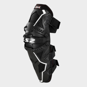 Genouillère LS2 Fortress Pro Noire - Double Pivot Biomécanique
